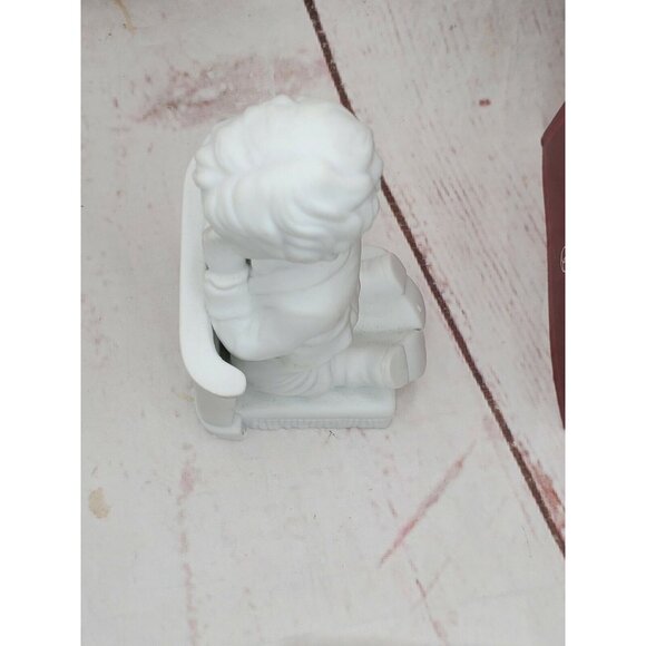 Rare Vintage Dept. 56 I Believe Boy White Porcelain Inspirational Silhouettes Co - Picture 11 of 12